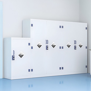 Gabinete de seguridad de plástico para ácidos y álcalis Xinlongfei de 45/60/30 galones, para almacenamiento de productos químicos de laboratorio, con doble cerradura. - Product Image 2