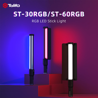 Tolifo 10W RVB Vidéo Portable Portable Baguette Lumière LED Tube Photo Bâton Lumière pour Photographie Studio Shooting