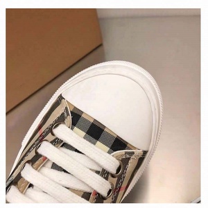 Plaid Canvas Platform Sneakers Round Toe Lace-Up Breathable All Seasons Walking <b>Shoes</b> - Product Image 5