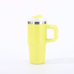 14oz Insulated Handle Tumbler Car Travel <b>Mug</b> Double Wall Vacuum Stainless Lid Straw Non-Slip Bottom - Product Image 3