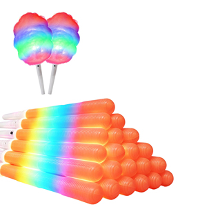 Bâtonnets lumineux LED personnalisés pour cônes de barbe à papa, colorés et brillants, pour la vente en gros - Product Image 1
