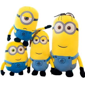 Mainan mewah animasi kartun desain Saya 30CM Bob Kevin Stewart Minion mewah indah film boneka boneka pria kuning figur lembut