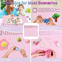 Tapis de dessin portable personnalisé en silicone pour enfants, solide et imperméable avec gobelet de nettoyage amovible pour la peinture et les activités artistiques