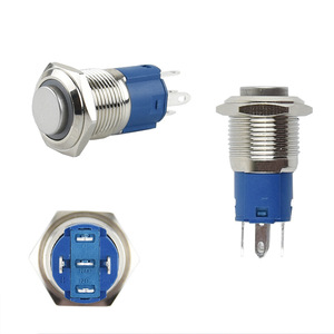 Motorola 16mm Waterproof Stainless Steel <b>Push</b> <b>Button</b> <b>Switch</b> With Light For Motorcycle And Electric Vehicle - Product Image 1