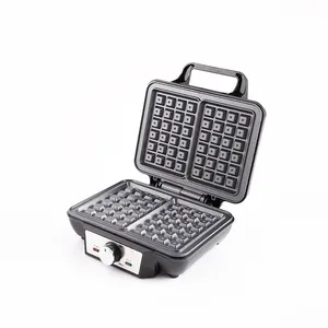 Gaufre Grill Pan Double Face Chaleur Non Bâton Carré Électrique 2 Gaufrier Slice