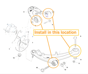 애스턴 마틴 DB9 DBS 라피드 <span class=keywords><strong>V8</strong></span> 밴티지 비라지 프론트 컨트롤 암 부싱 키트 - Product Image 4