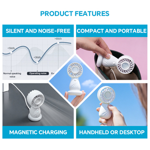 Ventilateur magnétique intelligent à double usage conception de bureau portable mécanique pour ménage RV voiture <span class=keywords><strong>garage</strong></span> extérieur utilisation en plastique - Product Image 5
