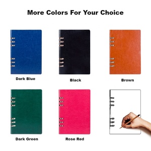 Cubierta planificadora de negocios ejecutiva A5, carpeta de anillas con logotipo personalizado, cuaderno, tapa dura de cuero, A6, A7, 6 - Product Image 6