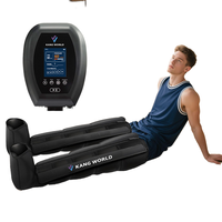 Bottes de massage des jambes à compression d'air fonctionnant sur batterie Kangwanjia MF-8551-8B, contrôle de la durée, port de charge Type-C, approuvé CE
