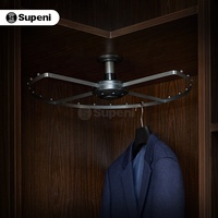 Supeni cintre à vêtements, accessoires de garde-robe monté sur le dessus, cintre de rangement rotatif à 360 degrés