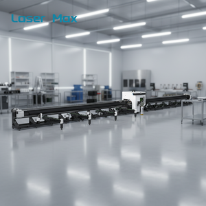 Machine de découpe laser Laser <span class=keywords><strong>Max</strong></span> 3000W à 3 mandrins, fixation latérale, longueur 12m, capacité 360mm pour métaux de moyenne épaisseur, Cypcut HIWIN - Product Image 1