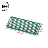 3x7cm Prototype double face à souder PCB 3*7cm Universal DIY Copper Printed Circuit Board 2.54mm Point to Point 240 holes FR-4