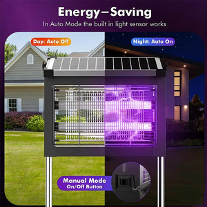 Lumière extérieure solaire de LED de piège de lumière UV portative et détachable avec l'<span class=keywords><strong>anti</strong></span>-<span class=keywords><strong>moustique</strong></span> pour le jardin de ferme - Product Image 2
