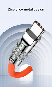 Mới Nhất Chứng Nhận 1M 2M 3M Cáp Dữ Liệu Loại C Kẽm Hợp Kim Loại C Cáp Sạc Nhanh TPE Silicone Dây USB A Để USB C Cáp - Product Image 3