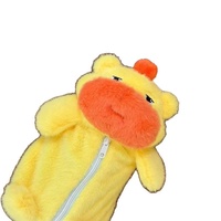 Nouvelle trousse à crayons en peluche courte Capybara mignonne avec expressions, sac de papeterie pour étudiant, cadeau unisexe 31cm-50cm 0-24 mois
