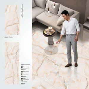 Vistaar Onix Com Bianco Glossy GVT PGVT Porcelain Tiles 600x1200mm Premium White Onyx Collection - Product Image 3