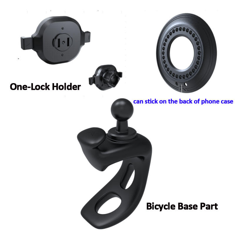 Black-Bicycle Base Part with One-Lock Holder
