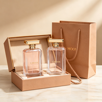 Flacons de parfum carrés rechargeables personnalisés 30/50/100ml avec pompe pulvérisatrice et couvercle, flacon de parfum vide avec boîte cadeau, vente en gros