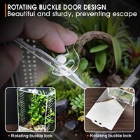 Enclos pour reptiles en acrylique haute transparence durable pour araignées sauteuses avec couvercle magnétique, idéal pour le bureau