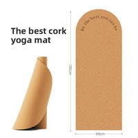 Tapis de yoga semi-ovale en liège, nouveau style, caoutchouc naturel, absorption des chocs, isolation acoustique, professionnel, antidérapant, pour filles, studio de fitness