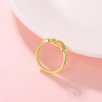 Anillo Abierto de Plata de Ley 925 Plateado en Platino Yunzhi con Diseño de Manos Abrazadas, para Aniversario, Día de la Madre, Regalo de Fiesta, Unisex
