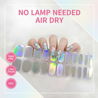 KIKILEE DIY 3D No Heat Gel Nail Wraps Non UV Fully Cured Pearl Pigment Full Cover Autumn French OEM ODM Factory Custom Low MOQ