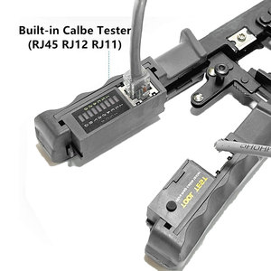 เครื่องมือซ่อมสายแลน RJ45 แบบ 2-in-1 พร้อมที่ตัดและปอกสายแบบฟันเลื่อย และเครื่องทดสอบ 6P 8P  คีมแบบปรับแต่งได้ตามสั่ง OEM - Product Image 2