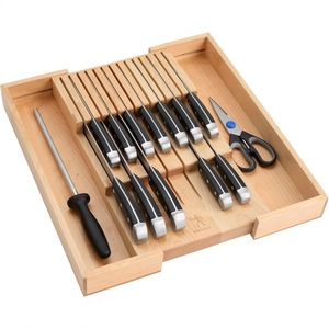 <b>Kitchen</b> Knife <b>Storage</b> <b>Box</b> Rectangular Expandable Drawer Organizer Tidy Standing Type - Product Image 2