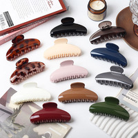 Pinces à cheveux en plastique mat effet écaille de tortue, personnalisées, antidérapantes, grandes, pour filles et femmes, commande en gros, accessoires capillaires multicolores