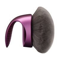 Pinceau à poudre libre surdimensionné à tête champignon en poils synthétiques avec manche en plastique, idéal pour le blush et le gloss à lèvres - Meilleure vente
