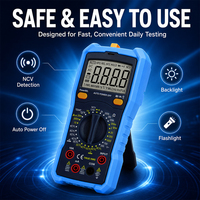 Multimeter Otomotif True RMS Multimeter Mobil dengan Pengukur Sudut Putaran Tacho RPM NCV Tegangan Arus Suhu untuk Perbaikan Mobil