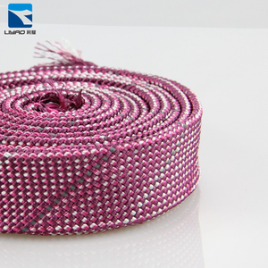Recubierto de PVC de 10mm de espesor de amor color de rosa jacquard correas de nylon 100 yardas/lote - Product Image 2