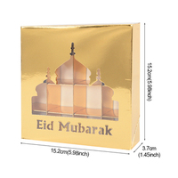 Boîte Cadeau de Luxe pour Emballage de Bonbons, Chocolats, Gâteaux, Noix, Macarons et Baklavas pour l'Aïd Moubarak et le Festival du Ramadan, avec 16 Compartiments