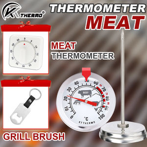 Thermomètre de four de cuisine à lecture instantanée en acier inoxydable facile à lire Ustensile de surveillance de la température essentiel Minuterie efficace - Product Image 2