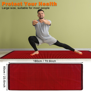 60*180cm esterilla de Yoga 660nm 850nm almohadillas de calefacción para aliviar el dolor SALÓN DE Spa bienestar belleza uso terapia de luz Led manta de Sauna infrarroja - Product Image 4