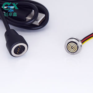 4 핀 회전식 원형 포고 6 핀 스프링 장착 마그네틱 포고 핀 커넥터 USB 케이블 - Product Image 5