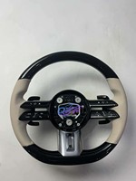 Volant en cuir Alcantara de haute qualité avec fibre de carbone pour Mercedes-Benz W203 W204 W205 W212 W213 CLS W218 W222 C300 AMG