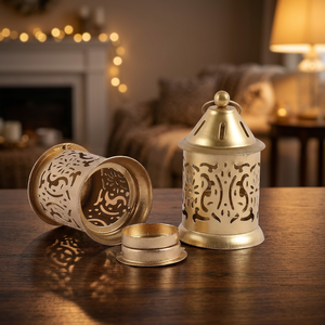 Lujo moderno romántico boda decoración del hogar Metal dorado en hierro vela té soporte de luz mejor diseño vela votiva portavelas - Product Image 4