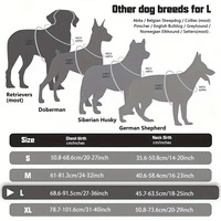 Harnais tactique transfrontalier pour chien, réglable, en maille, pour grands chiens, avec laisse réfléchissante pour extérieur