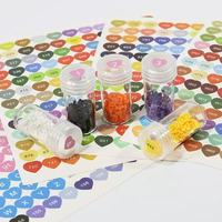 Étiquettes de couleur en papier imprimé R-Label DMC 447 pour la peinture au diamant, boîte de rangement, autocollants, accessoires d'art