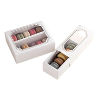Boîte à macarons en carton ivoire de qualité alimentaire avec impression personnalisée et pelliculage mat