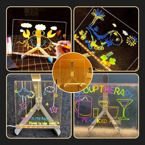 Tablero de Dibujo Acrílico <span class=keywords><strong>con</strong></span> Iluminación LED de Diseño Rústico DIY <span class=keywords><strong>con</strong></span> Superficie de Borrado en Seco <span class=keywords><strong>para</strong></span> Uso en el Dormitorio - Product Image 4