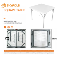Table publicitaire pliante à hauteur réglable pour vente directe, table de pique-nique pliable avec 4 sièges