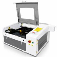 Mini découpeuse laser CO2 de bureau 440, refroidie par eau, haute précision, équipement de gravure CNC pour la fabrication de cadeaux et d'artisanat