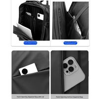 Bolsa de Viaje Expandible Impermeable con Carga USB para Negocios, Apta para Laptop de 14 Pulgadas, Gran Capacidad, Mochila Multicapa para Computadora