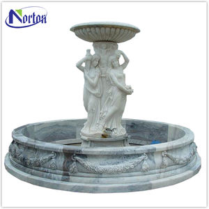 Sculpture sur pierre naturelle de décoration de jardin extérieur moderne Statues de femme blanche Vierge <span class=keywords><strong>Marie</strong></span> Statue religieuse Sculpture <span class=keywords><strong>fontaine</strong></span> - Product Image 6