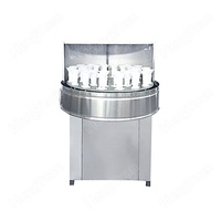 Machine à laver et à rincer les bouteilles en verre de sorgho semi-automatique HYWB-10W |   Laveurs à eau/à air, roulements en acier inoxydable, boîtes en plastique