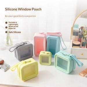 Firkin Silicone Handbag Transparent Jelly Bag Window Portable Large Capacity Handbag Students Phone Pouch Storage - Product Image 1