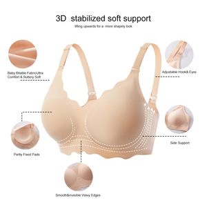Sujetador Deportivo Sin Costuras con Logotipo Personalizado OEM, Sujetador Tipo Camiseta con Efecto Push-Up, Cobertura Total, Cuello en V, Cómodo para Mujer - Product Image 4