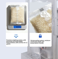 Machine de remplissage et d'emballage verticale automatique pour petits aliments (10-500g) : raisins, cacahuètes, pois, riz et autres granulés/poudres